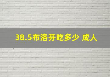 38.5布洛芬吃多少 成人